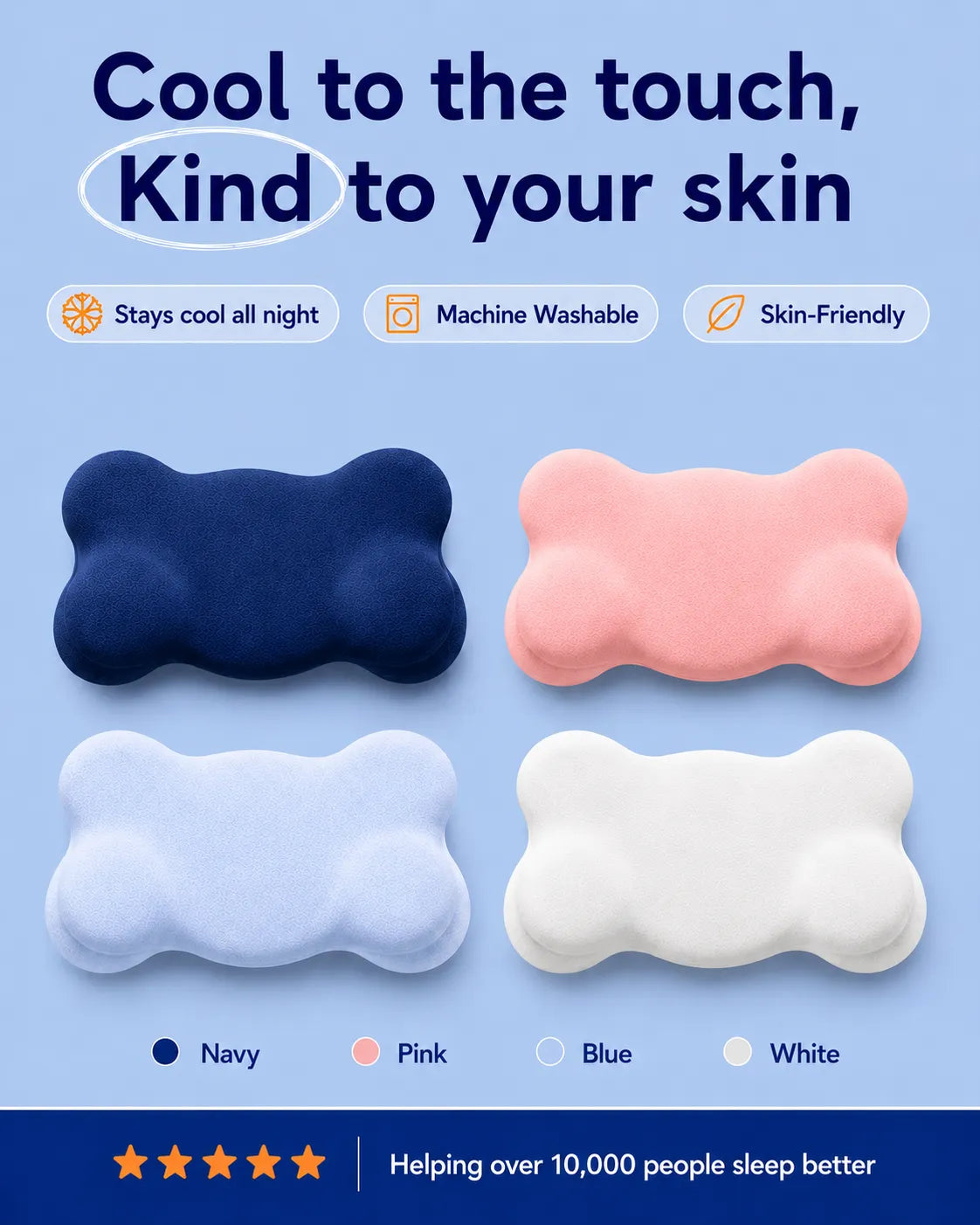 The Cloudii™ Cooling Pillow case